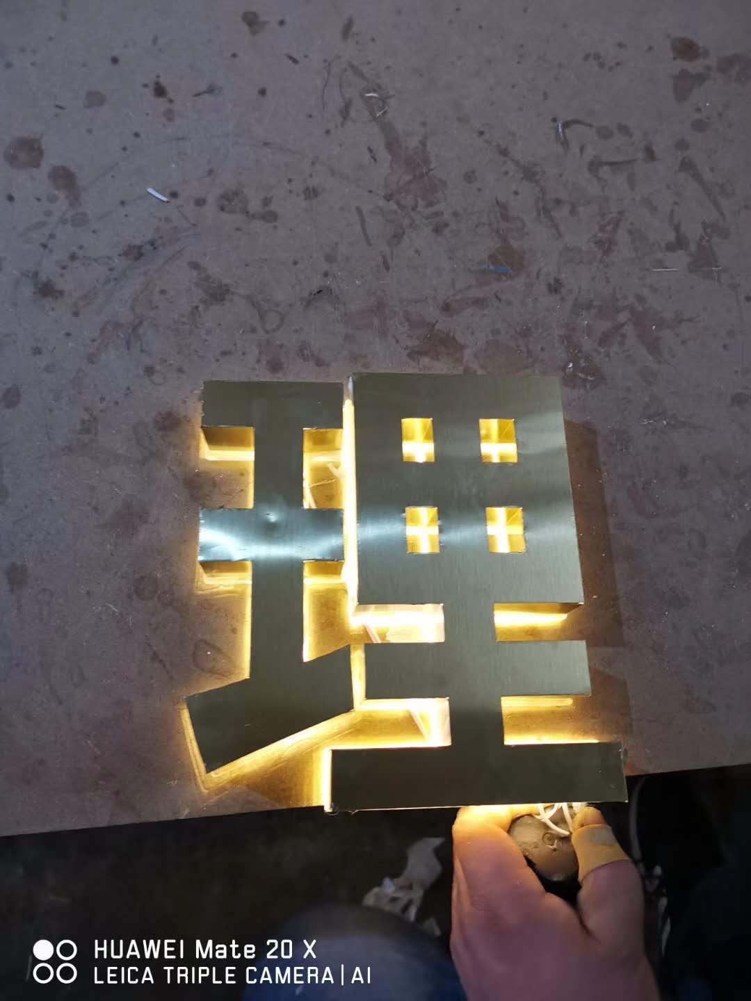 徐州水晶背打光发光字